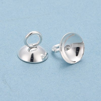 201 Stainless Steel Bead Cap Pendant Bails STAS-L244-27E-S-1