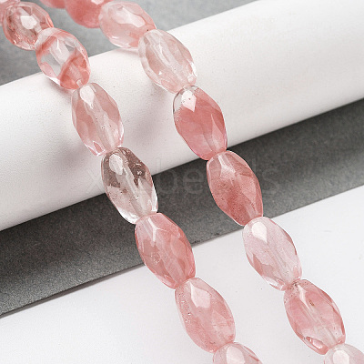 Cherry Quartz Glss Beads Strands G-P520-C04-01-1