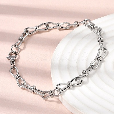 304 Stainless Steel Link Chain Bracelet & Necklace Jewelry Sets SJEW-L199-10P-1