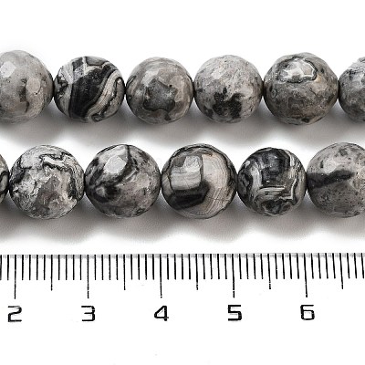 Natural Map Stone/Picasso Stone/Picasso Jasper Strands X-G-G099-10mm-27-1