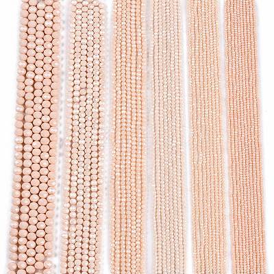 Electroplate Glass Beads Strands EGLA-A044-P6mm-A05-1
