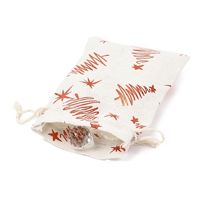 Christmas Theme Cotton Fabric Cloth Bag X-ABAG-H104-B-1