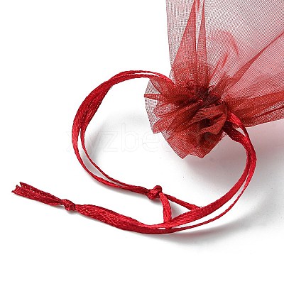 30Pcs 4 Styles Rectangle Organza Bags Jewellery Storage Pouches Wedding Favour Party Mesh Drawstring Gift OP-FS0001-01A-1