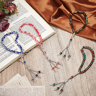 4Pcs 4 Colors Prayer Rosary Bracelets BJEW-PH0004-62-1