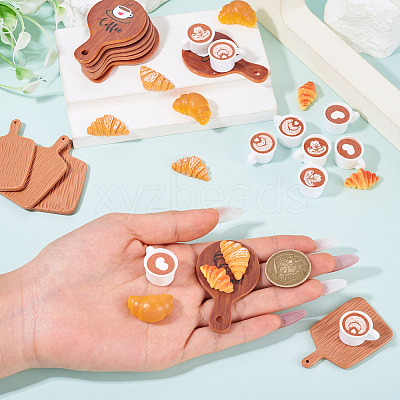 36Pcs 9 Styles Coffe Theme Doll Miniatures Sets DJEW-TA0001-50-1
