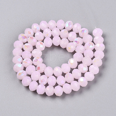 Electroplate Glass Beads Strands EGLA-A044-J8mm-L02-1