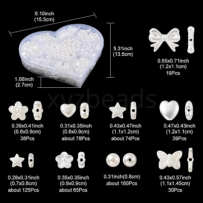 ABS Plastic Imitation Pearl Beads OACR-YW0001-50-1