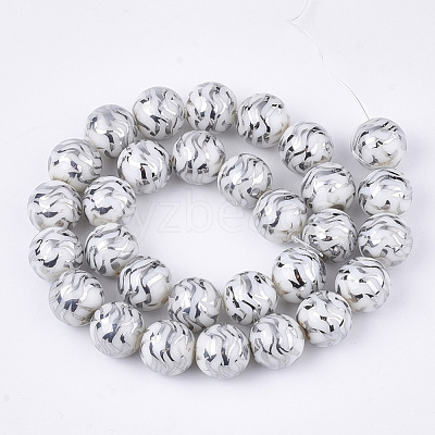 Electroplate Glass Beads Strands EGLA-S177-09B-07-1