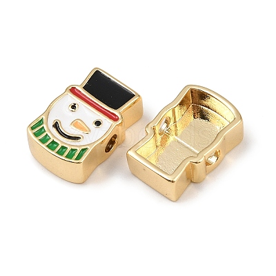 Brass Enamel Beads KK-L255-16G-03-1