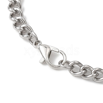 304 Stainless Steel Star of David Link Chain Necklaces NJEW-JN05658-1