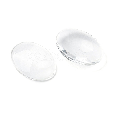 Transparent Oval Glass Cabochons LS-GGLA-R022-35x25-1