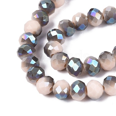 Electroplate Opaque Glass Beads Strands LS-EGLA-A034-P8mm-S20-1