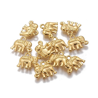 Vintage Elephant Charms A-PALLOY-ZN-47017-G-FF-1