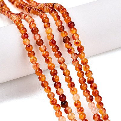 Dyed Natural White Jade Beads Strands G-T140-4mm-A13-1