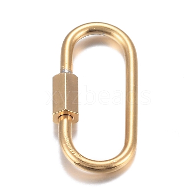 PVD Vacuum Plating 304 Stainless Steel Screw Carabiner Lock Charms STAS-H107-04A-G-1