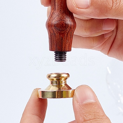 Wax Seal Brass Stamp Head AJEW-WH0209-579-1