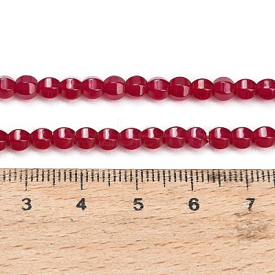 Lab Grown Red Corundum Beads Strands GG-CBAC488-04A-1
