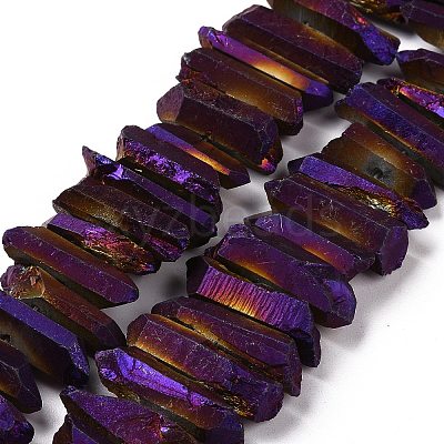 Natural Quartz Crystal Points Beads Strands G-K181-B18-1