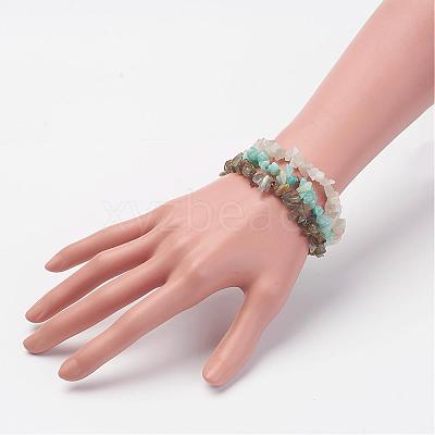 Mixed Gemstone Jewelry Sets SJEW-JS00911-1