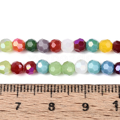Opaque Glass Beads Strands EGLA-A035-P4mm-HL01-1