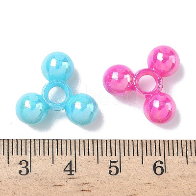 Opaque Plastic Tri Beads for Christmas Ornaments Making SACR-R609-M-1