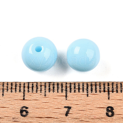 Opaque Solid Color Glass Beads GLAA-N007-8mm-A15-1