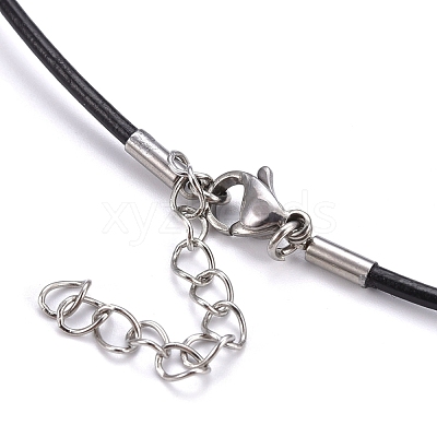 Round Leather Cord Necklaces Making MAK-I005-1.5mm-1