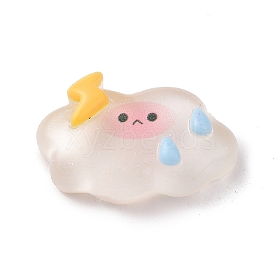 Translucent Cloud Resin Cabochons RESI-K019-03D-1