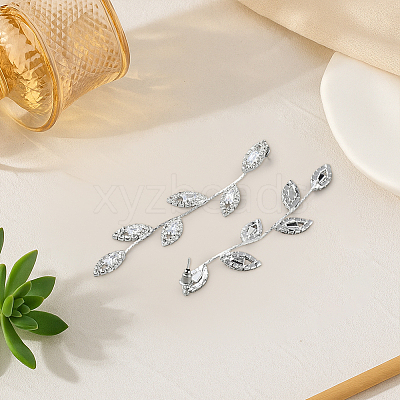 4 Pairs 2 Colors Brass Stud Earrings EJEW-GO0003-09-1