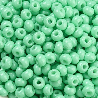 Imitation Jade 3/0 Glass Seed Beads SEED-Z001-A-B10-1