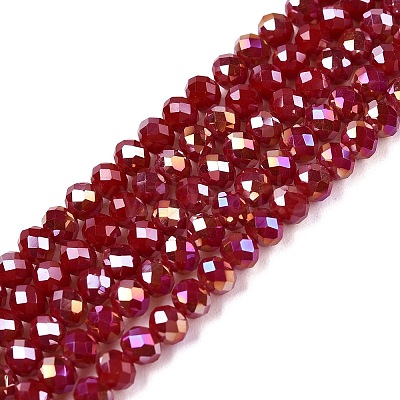 Electroplate Glass Beads Strands LS-EGLA-A044-P3mm-B02-1