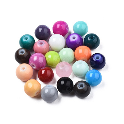 Baking Paint Glass Beads DGLA-Q026-01-1