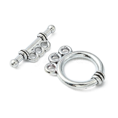 Tibetan Style Alloy Toggle Clasps LF10795Y-NF-1