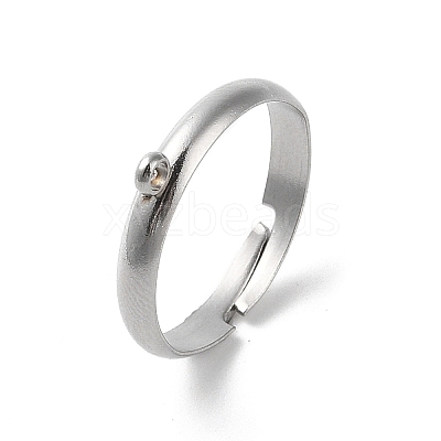 Non-Tarnish 304 Stainless Steel Open Cuff Rings Findings STAS-K278-03P-1