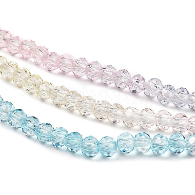 Transparent Painted Glass Beads Strands DGLA-A034-T2mm-A21-1