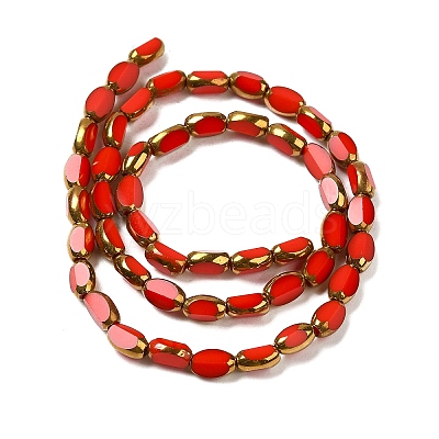 Electroplate Opaque Color Glass Beads Strands EGLA-Q127-A01-02C-1