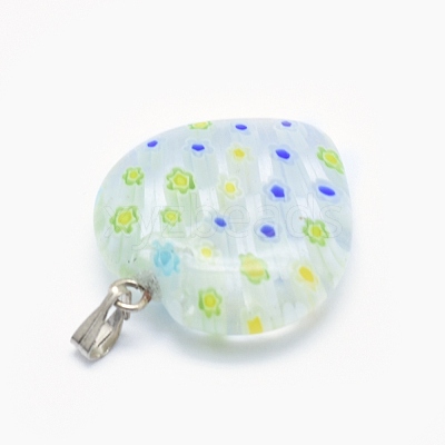 Handmade Millefiori Glass Pendants LAMP-O016-05-1