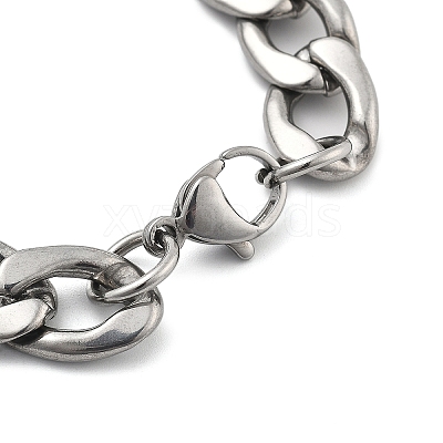 304 Stainless Steel Curb Chains Bancelets BJEW-C082-03A-AS-1