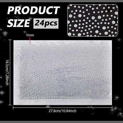 24Pcs Glass Hotfix Rhinestone DIY-FG0010-11-1