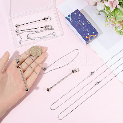 6Pcs 304 Stainless Steel Cable Chain Necklaces for Men Women NJEW-SC0001-80B-1