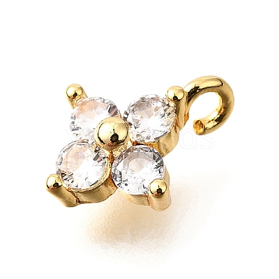 Brass Micro Pave Cubic Zirconia Pendants KK-D356-07D-G-1