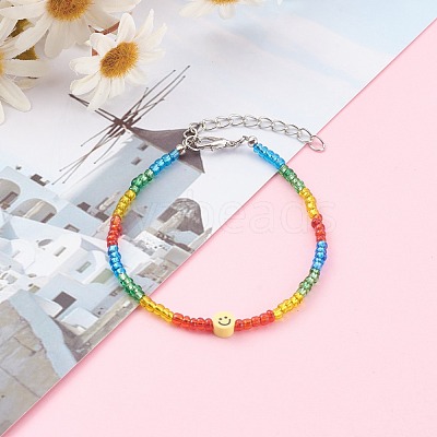 Glass Seed Beaded Bracelets BJEW-JB06122-1