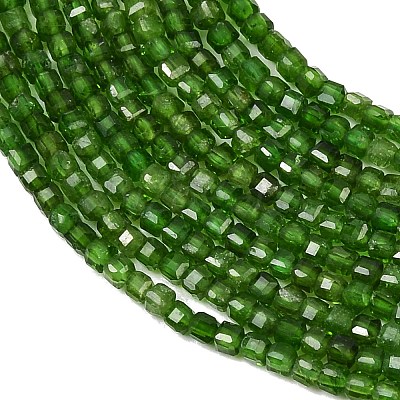 Natural Green Diopside Beads Strands G-B175-C01-2x2mm-1