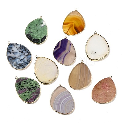Natural Mixed Stone Pendants G-K347-02G-A-1