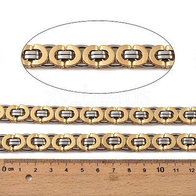 201 Stainless Steel Byzantine Chains SA-E001-14GP-01-1