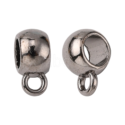 Tibetan Style Alloy Tube Bails TIBEP-LFH251Y-B-FF-1