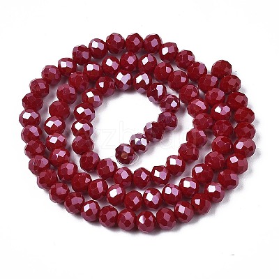 Electroplate Glass Beads Strands EGLA-A034-P3mm-A13-1