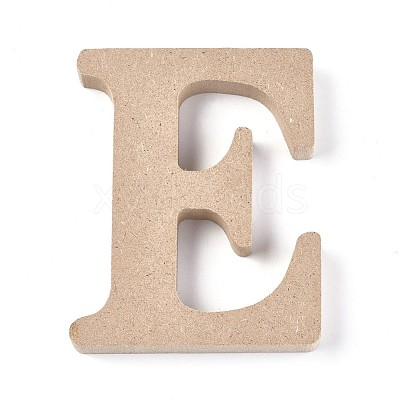 Letter Unfinished Wood Slices DIY-WH0162-62E-1
