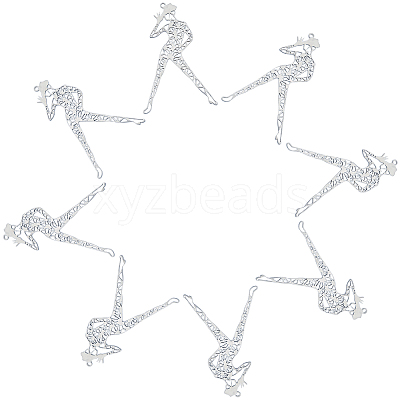 201 Stainless Steel Big Filigree Pendants STAS-UN0018-75P-1