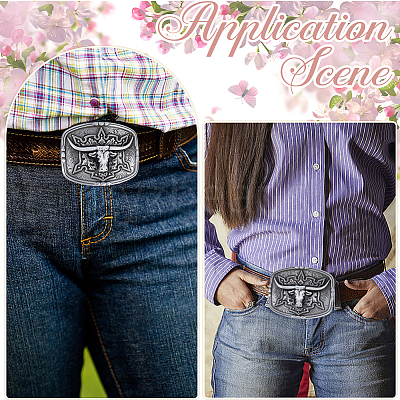 1Pc Alloy Belt Buckles FIND-CL0001-40AS-1
